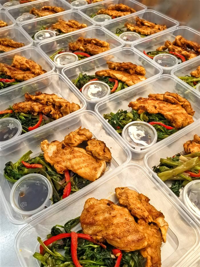 Freshly packed keto meal