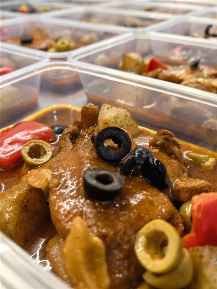 Freshly packed keto meal
