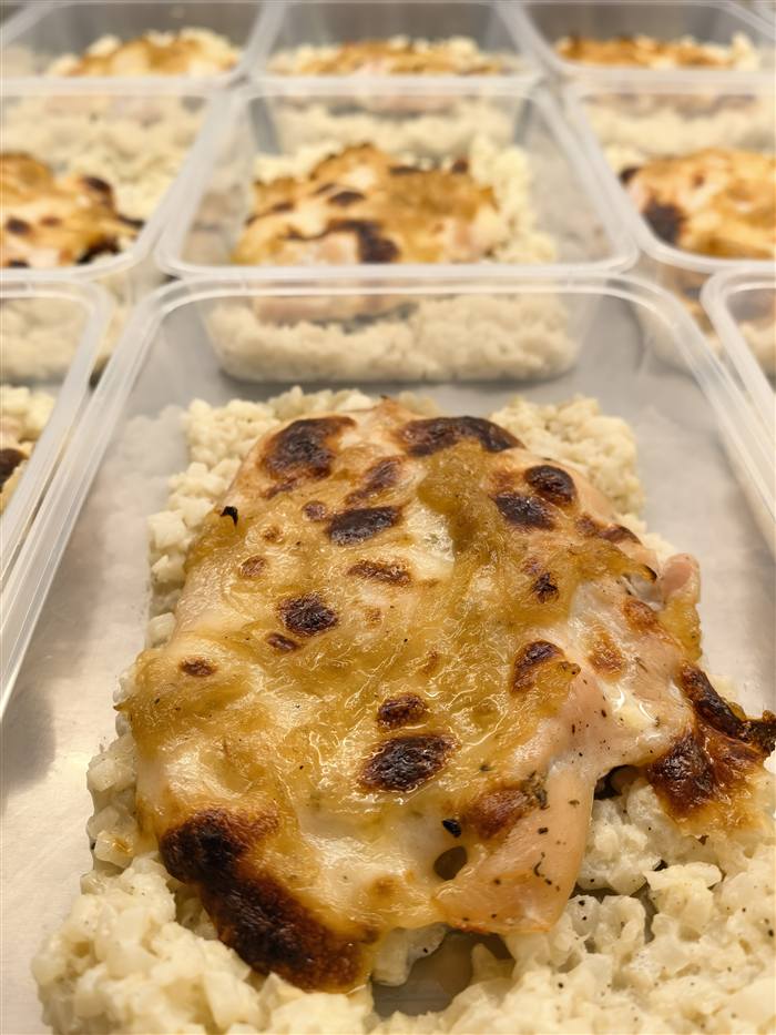 Freshly packed keto meal