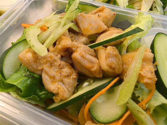 Freshly packed keto meal