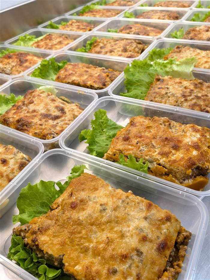 Freshly packed keto meal