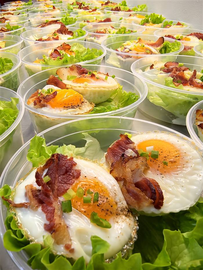 Freshly packed keto meal