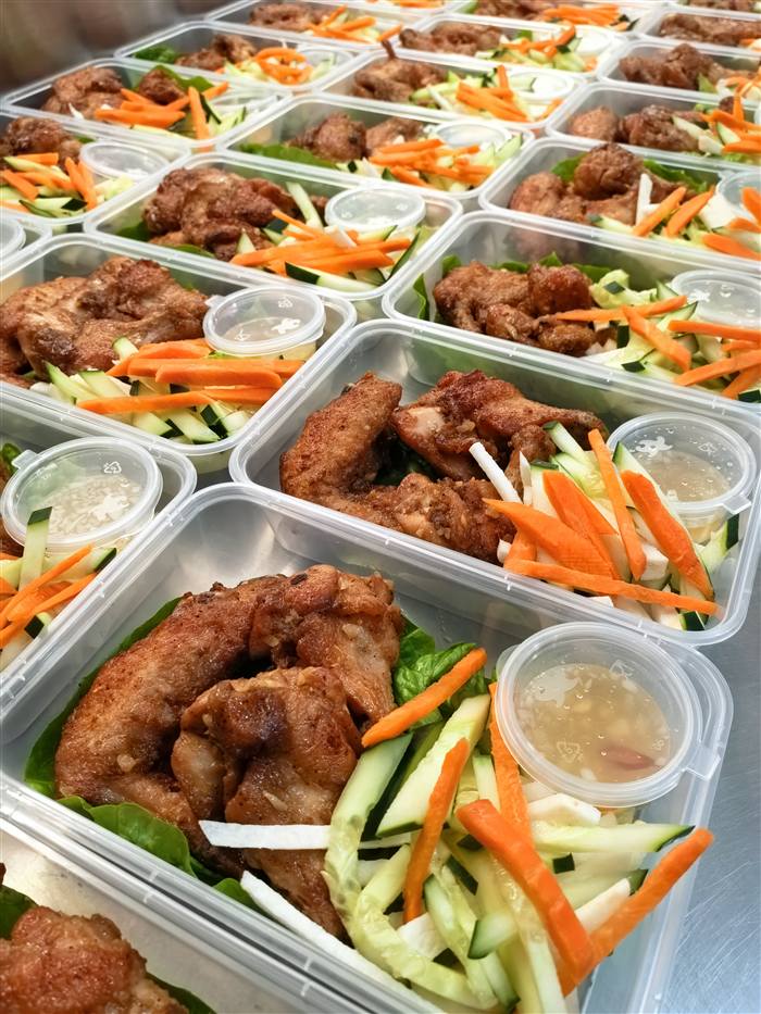 Freshly packed keto meal
