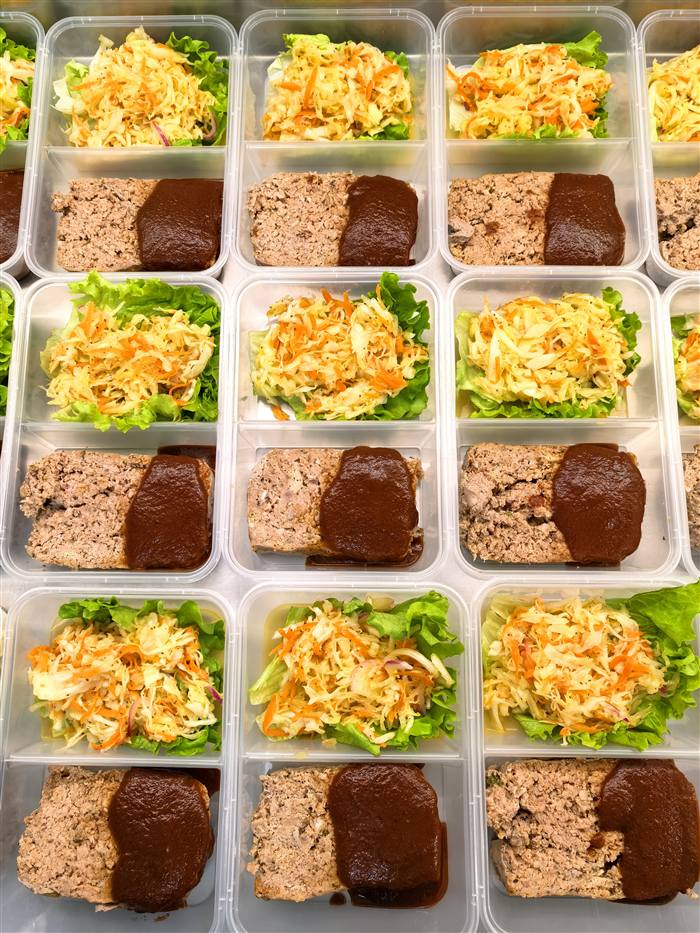 Freshly packed keto meal