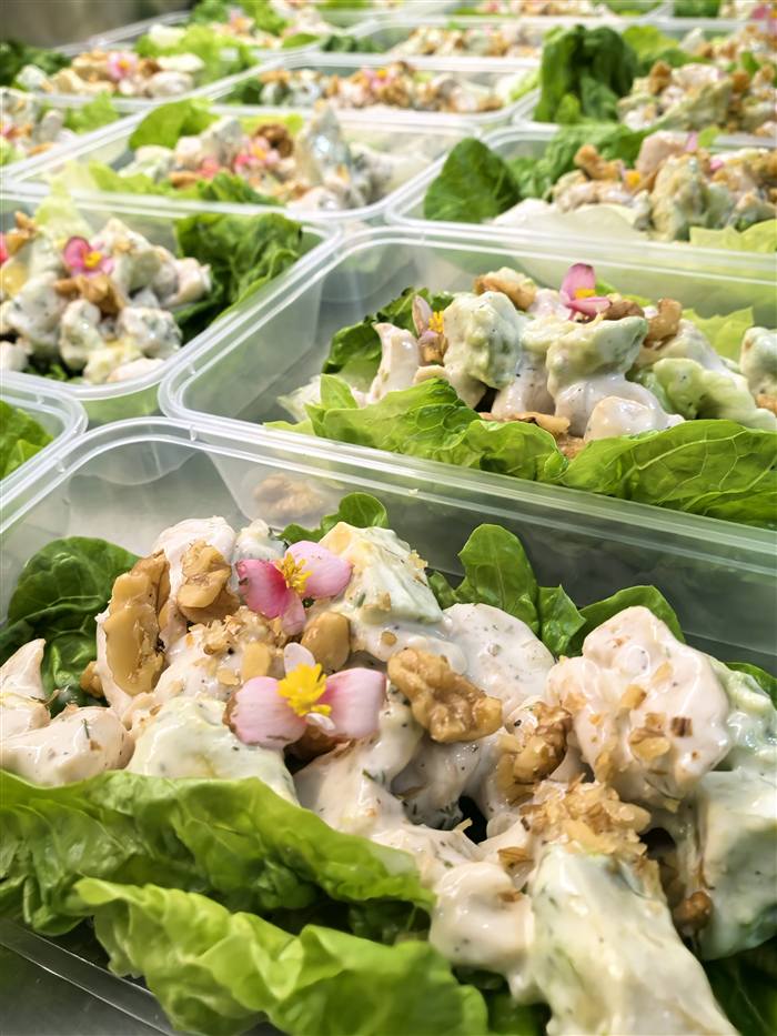 Freshly packed keto meal