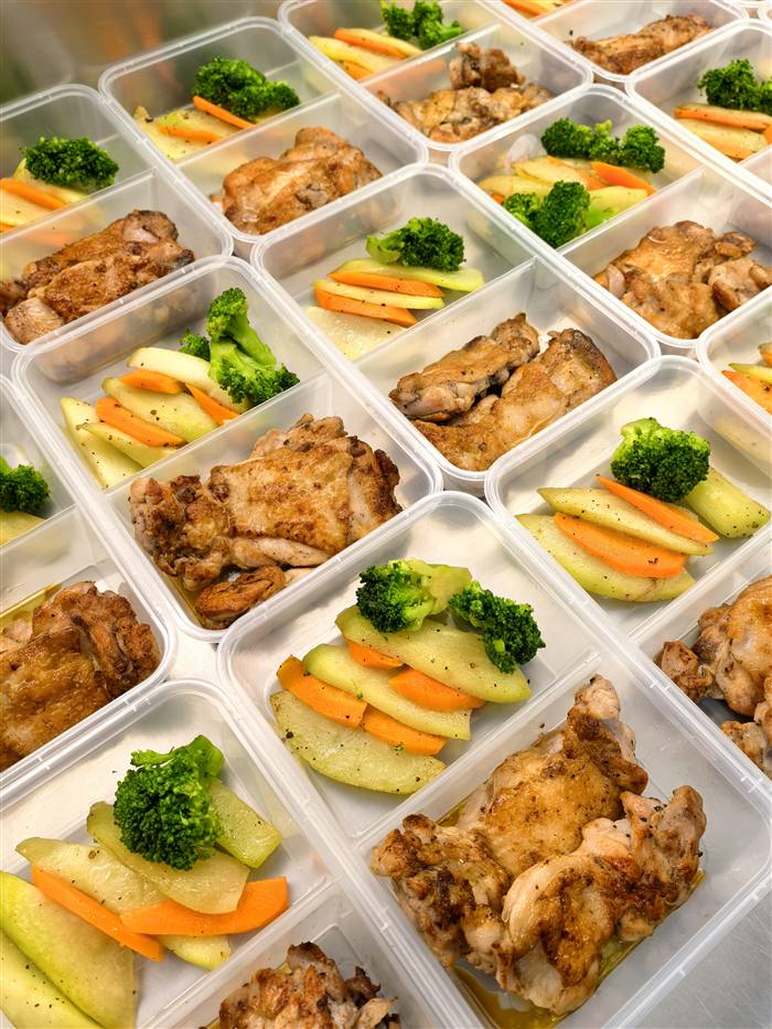 Freshly packed keto meal