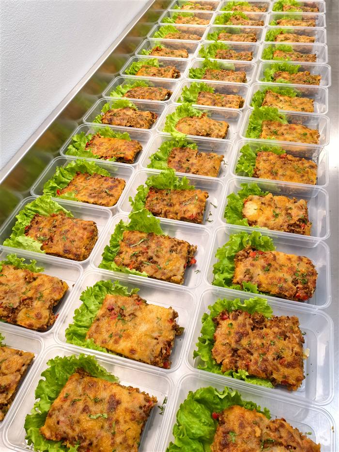 Freshly packed keto meal