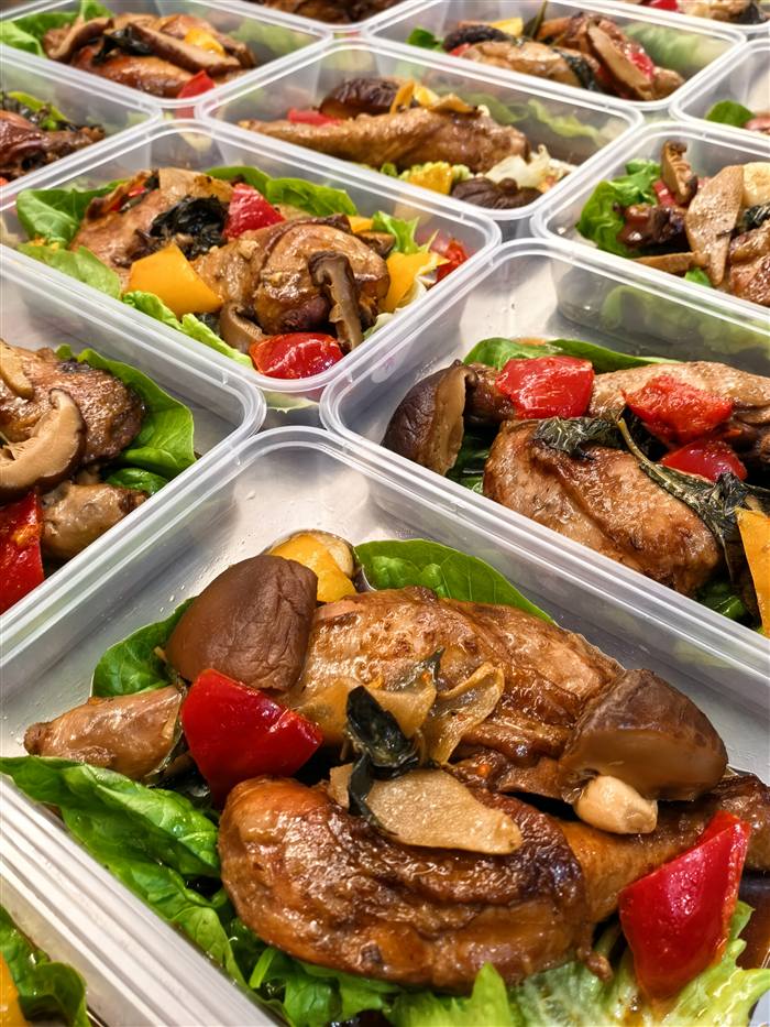 Freshly packed keto meal
