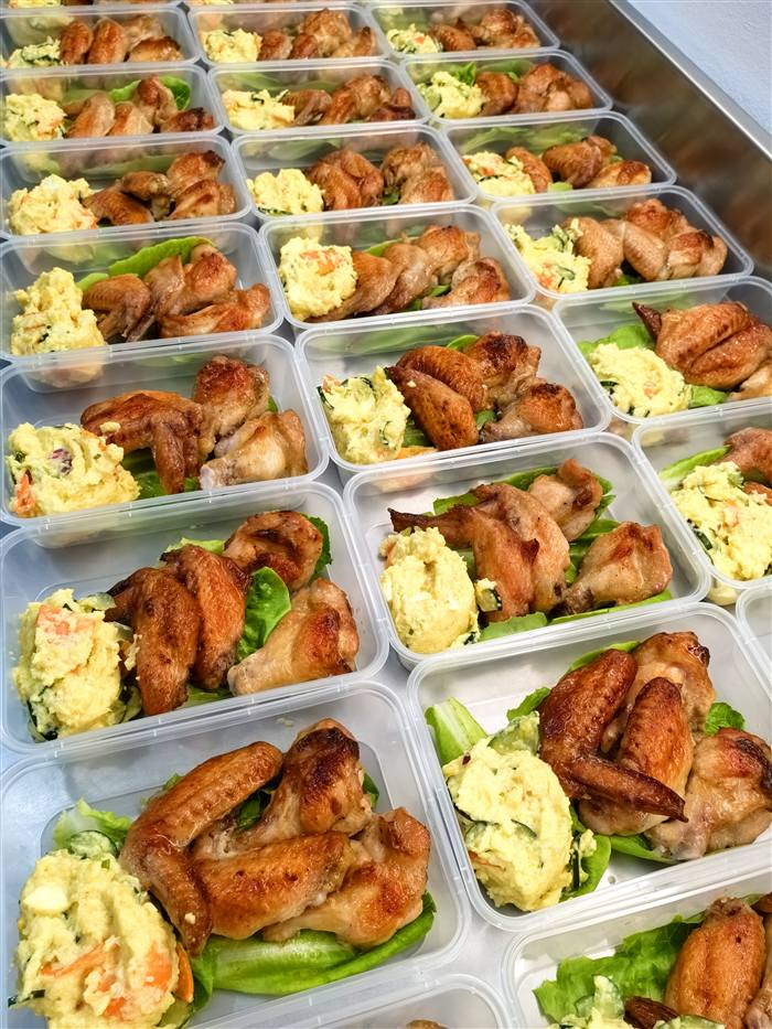 Freshly packed keto meal