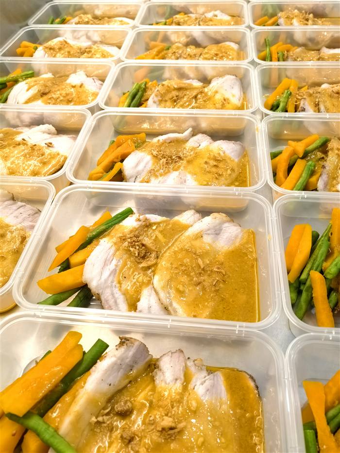 Freshly packed keto meal