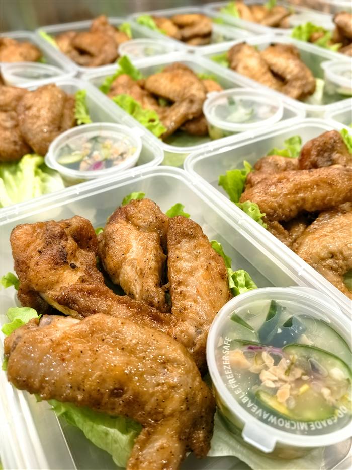 Freshly packed keto meal