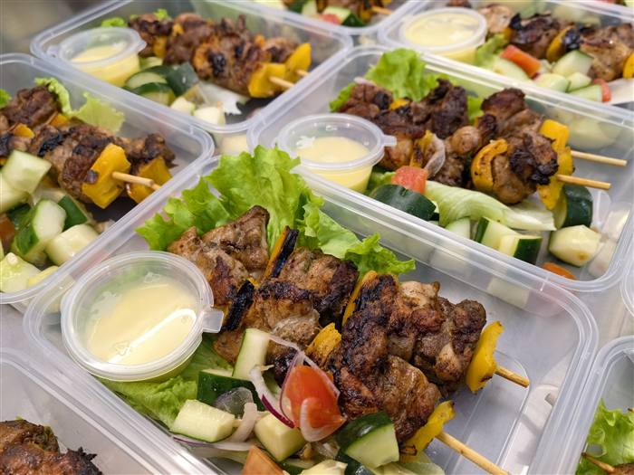 Freshly packed keto meal