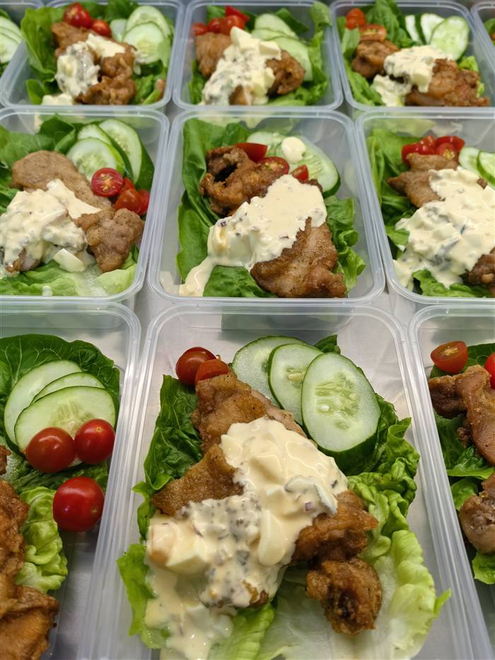 Freshly packed keto meal